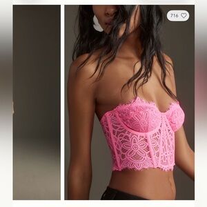 NWOT Giselle lace bustier xs